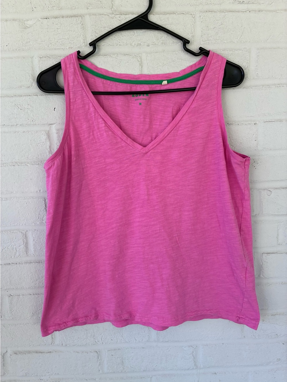 Boden Pink V-Neck Tank Top